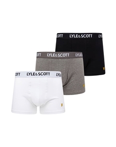 Трусы боксеры Trunks 3-Er Set, цвет Schwarz/Meliertes Grau/Weiß Lyle & scott