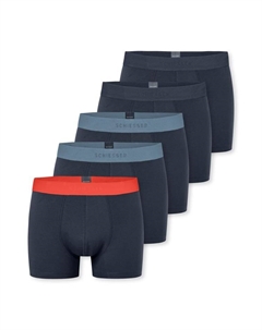 Трусы боксеры Boxershort 5er Pack, цвет Dunkelblau/Blau/Orange Schiesser