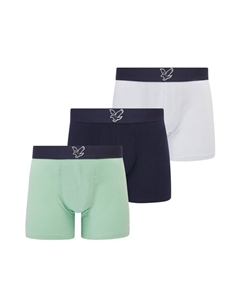 Трусы боксеры Trunks 3-Er Set, цвет Dunkelblau/Mint/Weiß Lyle & scott