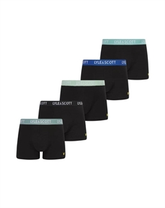 Трусы боксеры Trunks 5-Er Set, цвет Schwarz mit mehrfarbigem Bund Lyle & scott