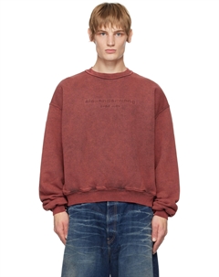 Красная толстовка с тисненым логотипом Alexander wang
