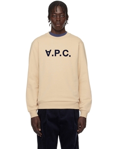 Бежевая толстовка Standard Grand 'VPC', бежевый/темно-синий A.p.c.