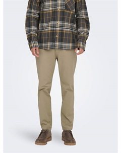 Брюки чинос Hose Chino Basic Reißverschluss Gesäßtaschen, бежевый Only & sons