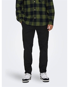 Брюки чинос Hose Chino Basic Reißverschluss Gesäßtaschen, черный Only & sons