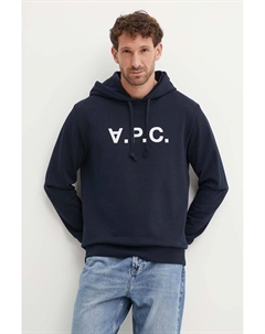 Хлопковая толстовка с капюшоном GOTS Standard grand vpc, темно-синий A.p.c.