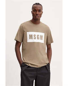 Хлопковая футболка, зеленый Msgm