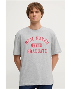 Хлопковая футболка, серый Gant