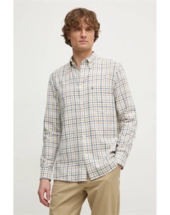 Рубашка из смесового льна, бежевый Tommy hilfiger