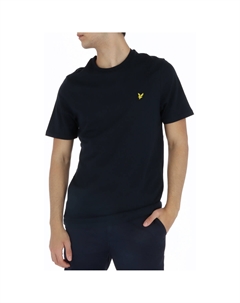 Футболка мужская хлопковая однотонная, темно-синий Lyle & scott