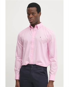 Хлопковая рубашка, розовый Tommy hilfiger