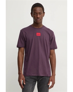 Хлопковая футболка, фиолетовый Hugo
