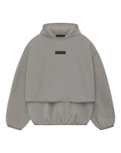 Толстовка nylon fleece hooded sweatshirt 'dust heather grey', серый Fear of god essentials