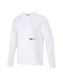 Толстовка training sports breathable round neck pullover white, белый Puma