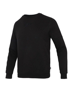 Толстовка solid color logo sports round neck pullover black, черный Puma