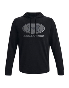 Толстовка rival terry pullover hoodie 'black grey', черный Under armour