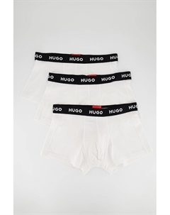 Боксеры с логотипом - 3 пары, белый Hugo