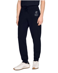 Джоггеры с змеиным принтом, черный Sandro