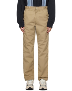 Бежевые простые брюки, Leather Carhartt work in progress