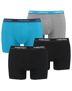Боксеры Boxershorts Basic Boxer 4P, цвет Schwarz/Blau/Grau Head
