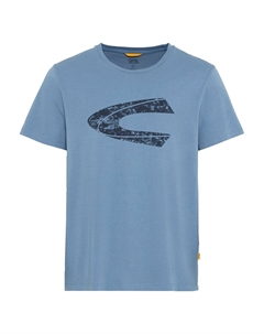 Футболка mit Print aus nachhaltigem Organic Cotton, синий Camel active