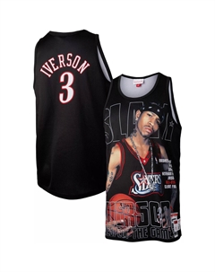 Мужская черная майка Allen Iverson Philadelphia 76ers Slam Player Mitchell and ness