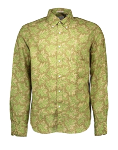 Зеленая хлопковая мужская рубашка Gant