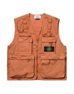 Жилет x stone island water resistant brushed cotton canvas vest 'brown', коричневый Supreme