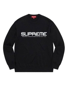 Свитер split logo pullover 'black white', черный Supreme