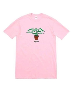 Футболка fw17 plant tee light pink bonsai printing short sleeve, розовый Supreme