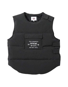 Жилет x wtaps tactical down vest 'black white', черный Supreme