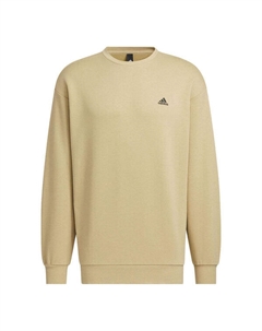 Свитер logo crew sweatshirt 'tan', бежевый Adidas