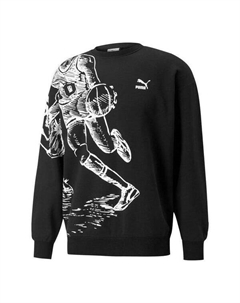 Толстовка x joshua vibes crew sweatshirt 'black', черный Puma