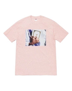 Футболка fw19 week 7 bible tee printing short sleeve pink, розовый Supreme