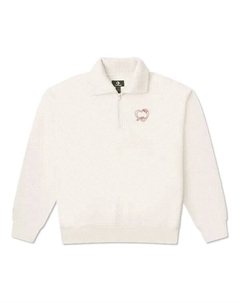 Свитер heart zip sweater 'white', белый Converse