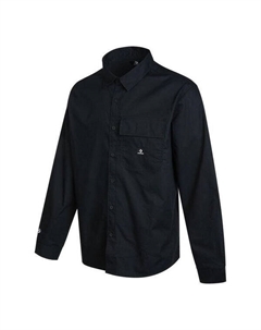Рубашка woven long sleeve button down shirt 'black', черный Converse