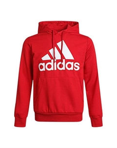 Толстовка m bl ft hd logo printing drawstring sports pullover red, красный Adidas
