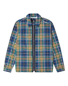 Рубашка all over print utility zip front shirt 'blue', синий Converse