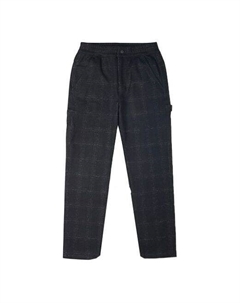 Брюки wool carpenter pants plaid 'black', черный Converse