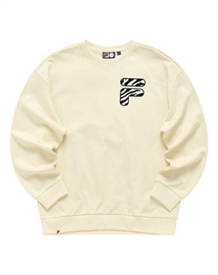 Свитер logo printed sweater 'beige black', бежевый Fila fusion