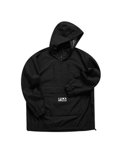 Толстовка x white mountaineering crossover solid color half zipper pullover woven black, черный Fila fusion