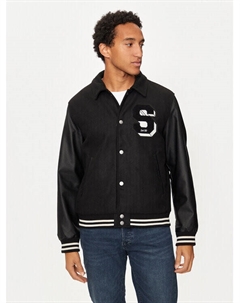 Бомбер стандартного кроя, черный Jack & jones