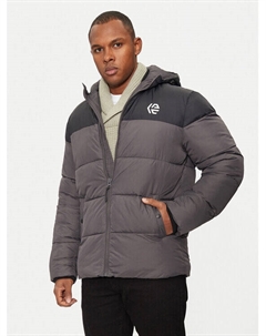 Пуховик стандартного кроя, серый Indicode