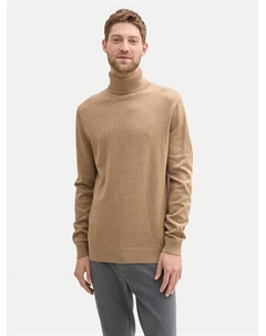 Свитер с высоким воротником обычного кроя, бежевый Tom tailor