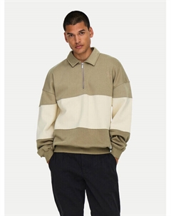 Толстовка оверсайз, бежевый Only & sons