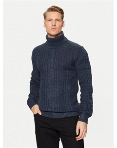 Свитер с высоким воротником обычного кроя, синий Blend