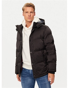 Пуховик стандартного кроя, черный Guess