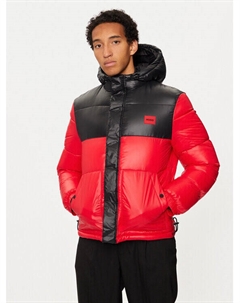 Пуховик узкого кроя, красный Hugo