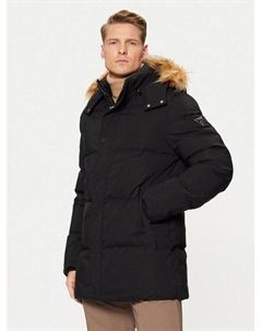 Пуховик стандартного кроя, черный Guess