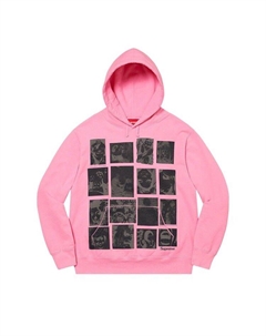 Толстовка Collage Grid Hooded Sweatshirt Pink, розовый Supreme