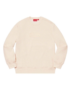 Толстовка Cutout Logo Crewneck Natural, кремовый Supreme